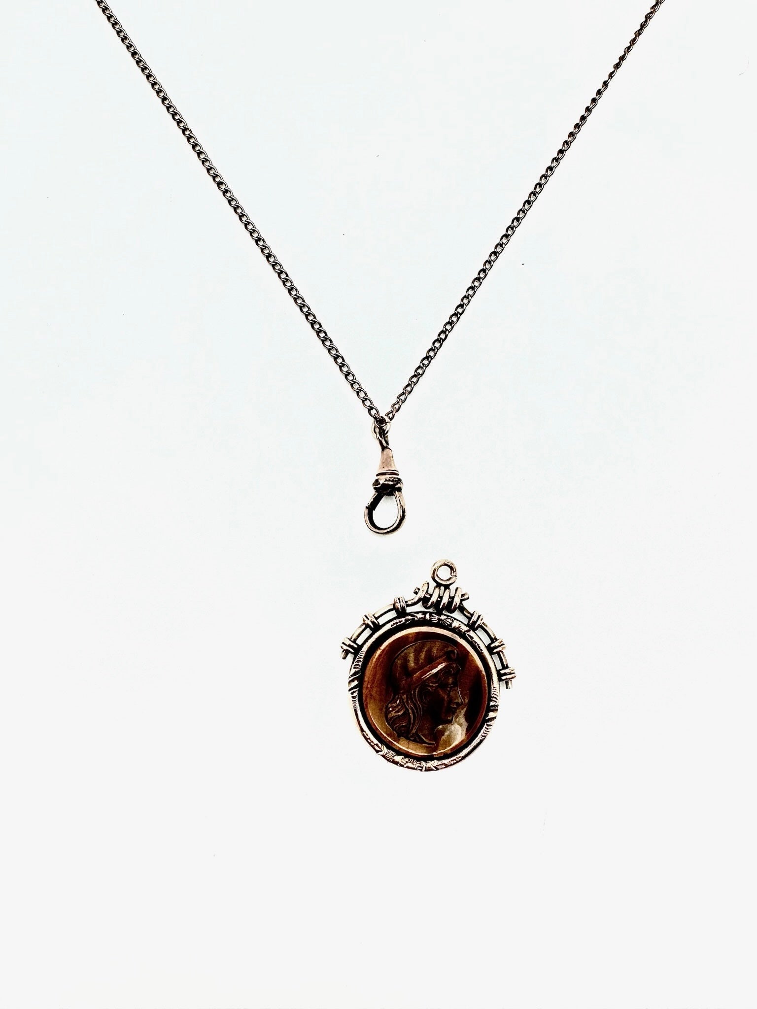 Peggy Tiger's Eye Intaglio Necklace - Stone Cooper