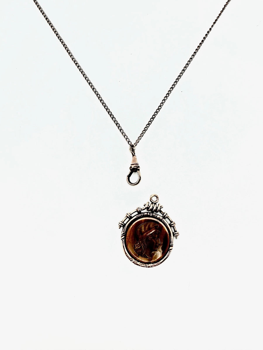 Peggy Tiger's Eye Intaglio Necklace - Stone Cooper