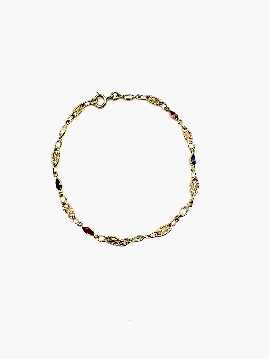 Elsie Vermeil Vintage Gemstone Bracelet - Stone Cooper