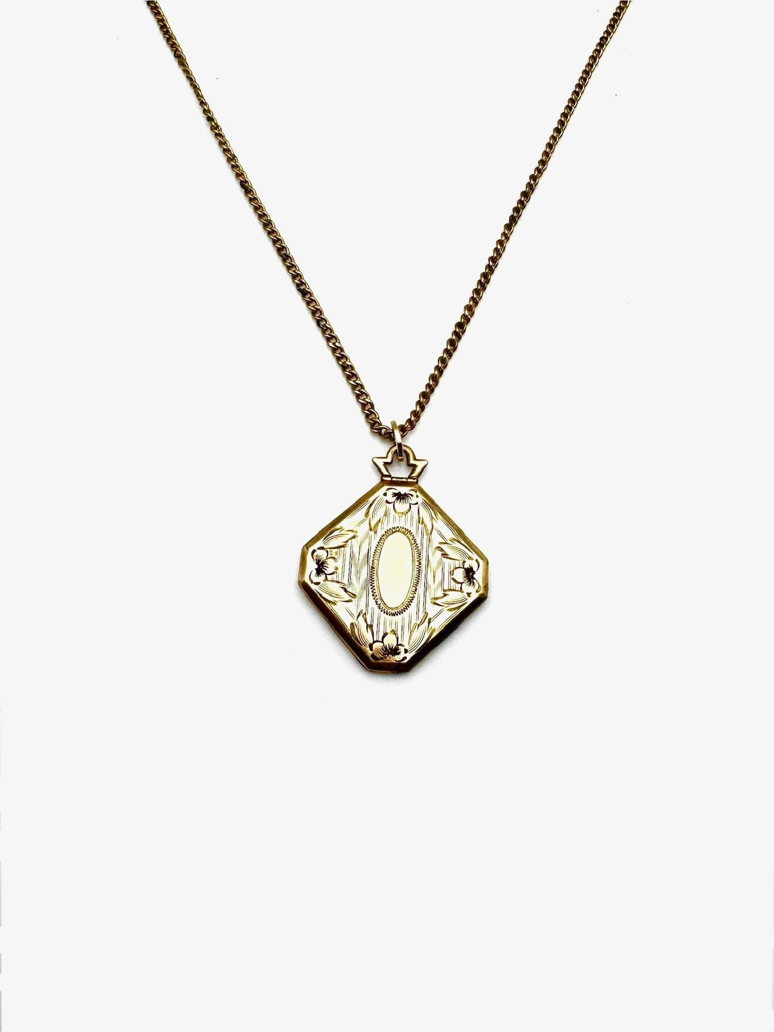 Engraved Antique Gold Filled Locket - Stone Cooper