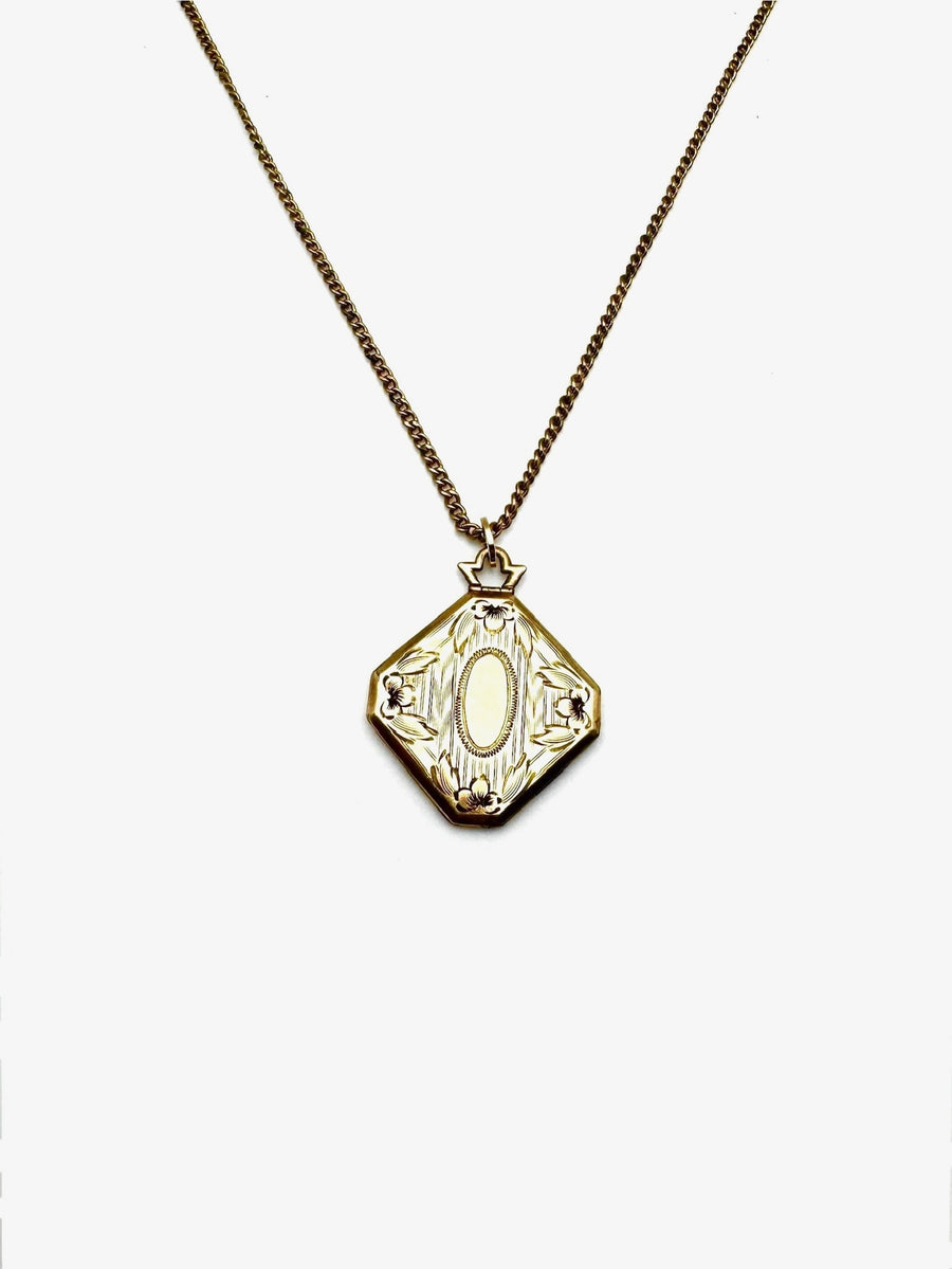 Engraved Antique Gold Filled Locket - Stone Cooper