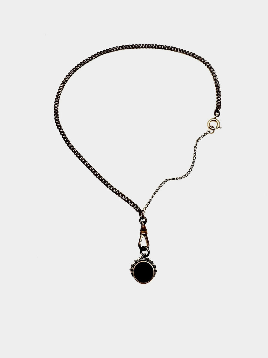 Eleanor Carnelian Intaglio Antique Watch Chain Necklace - Stone Cooper