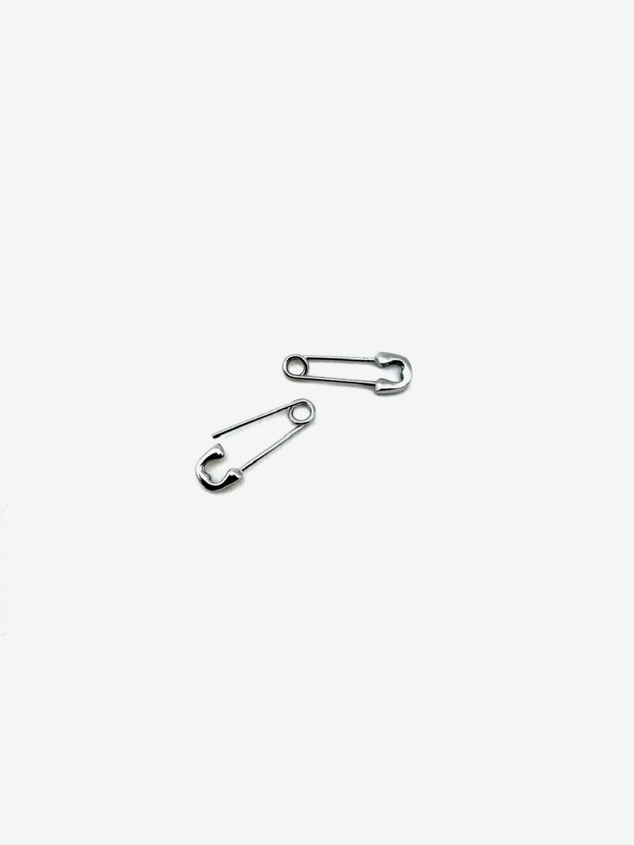 Sterling Safety Pin Earring - Stone Cooper