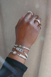 Ellie Pavé Diamond Watch Band Bracelet (Silver) - Stone Cooper