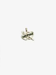 14K Emerald Twin Flames Charm - Stone Cooper