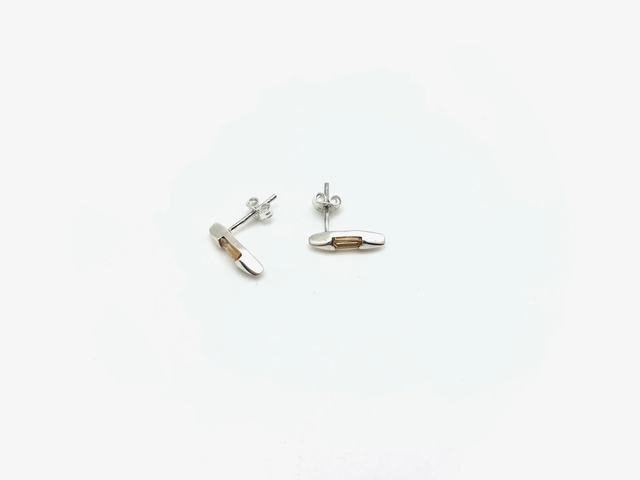Citrine Harvest Moon Studs - Stone Cooper