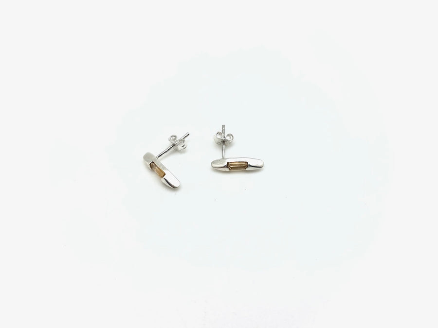 Citrine Harvest Moon Studs - Stone Cooper