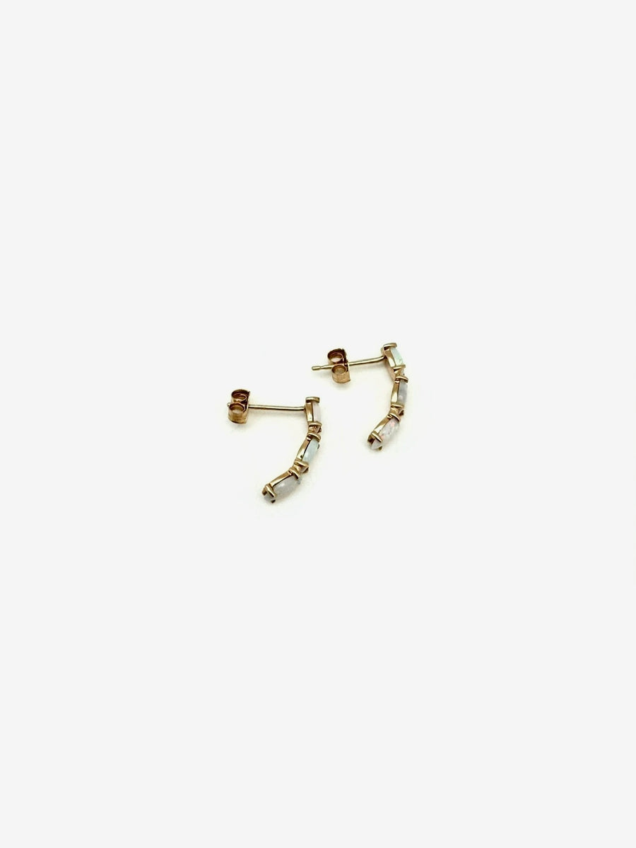 Opal Selah Stud-Hoop Earrings (14K) - Stone Cooper