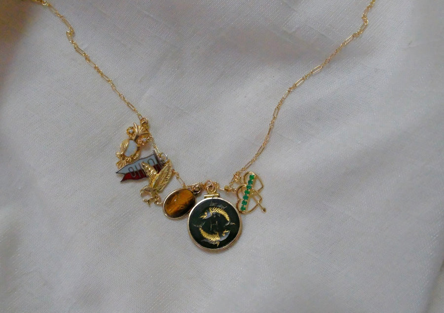 14K Vintage Eagle Charm - Stone Cooper