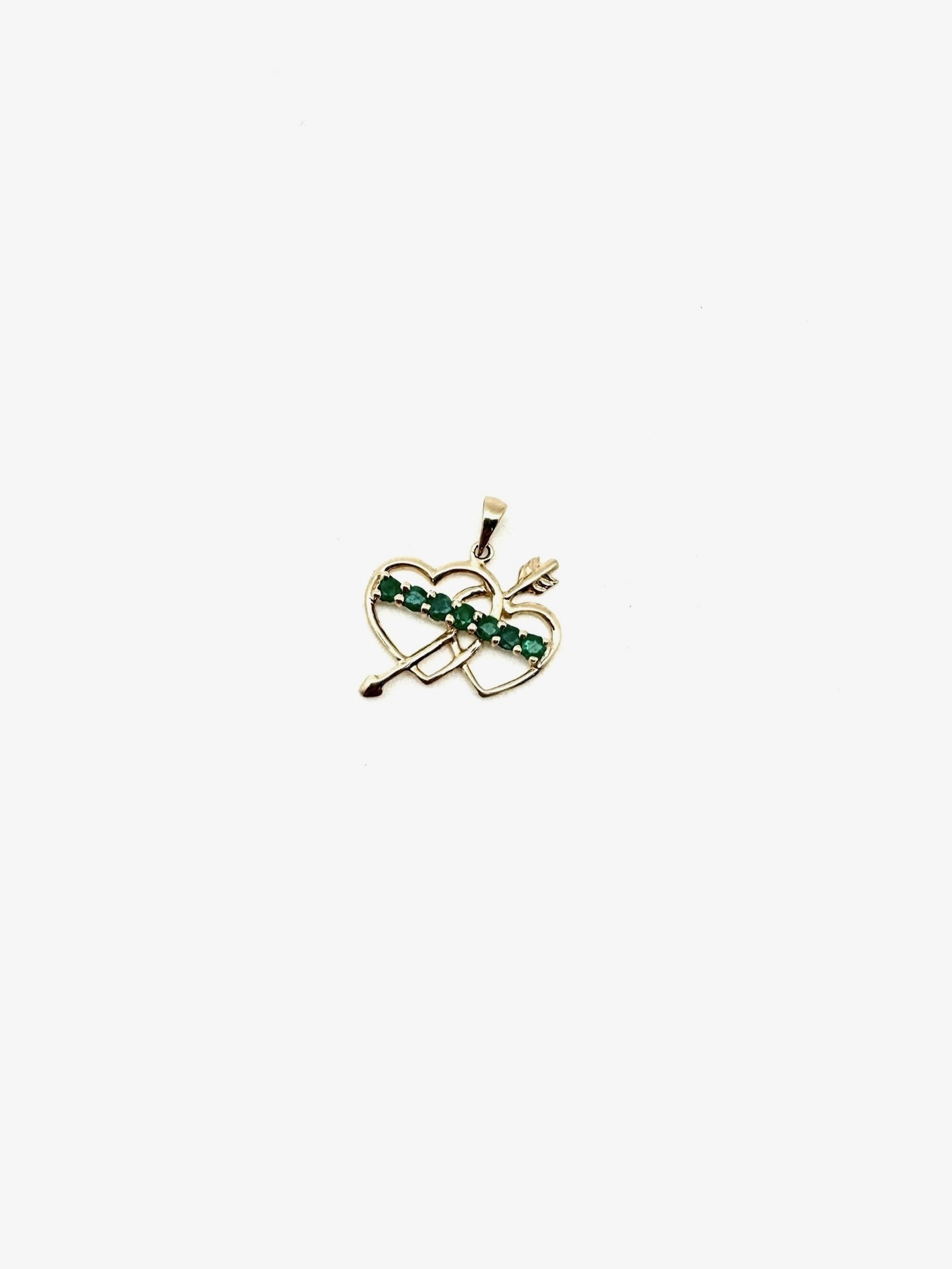 14K Emerald Twin Flames Charm - Stone Cooper