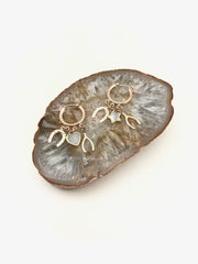 Lucky Charm Mother of Pearl Hoops - Stone Cooper