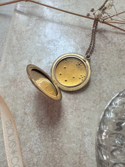 E.A.Y. Gold-Filled Flower Locket - Stone Cooper