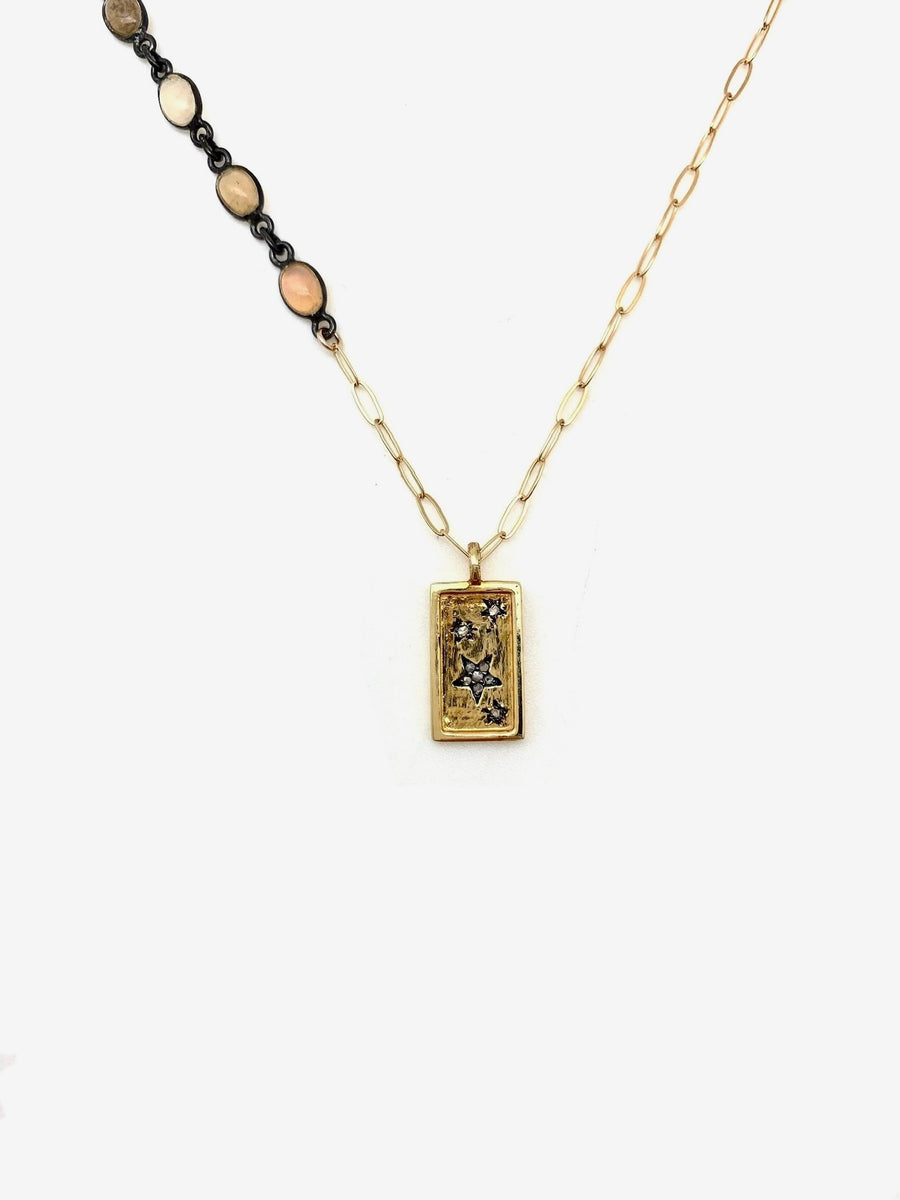 In The Stars Diamond + Opal Necklace - Stone Cooper