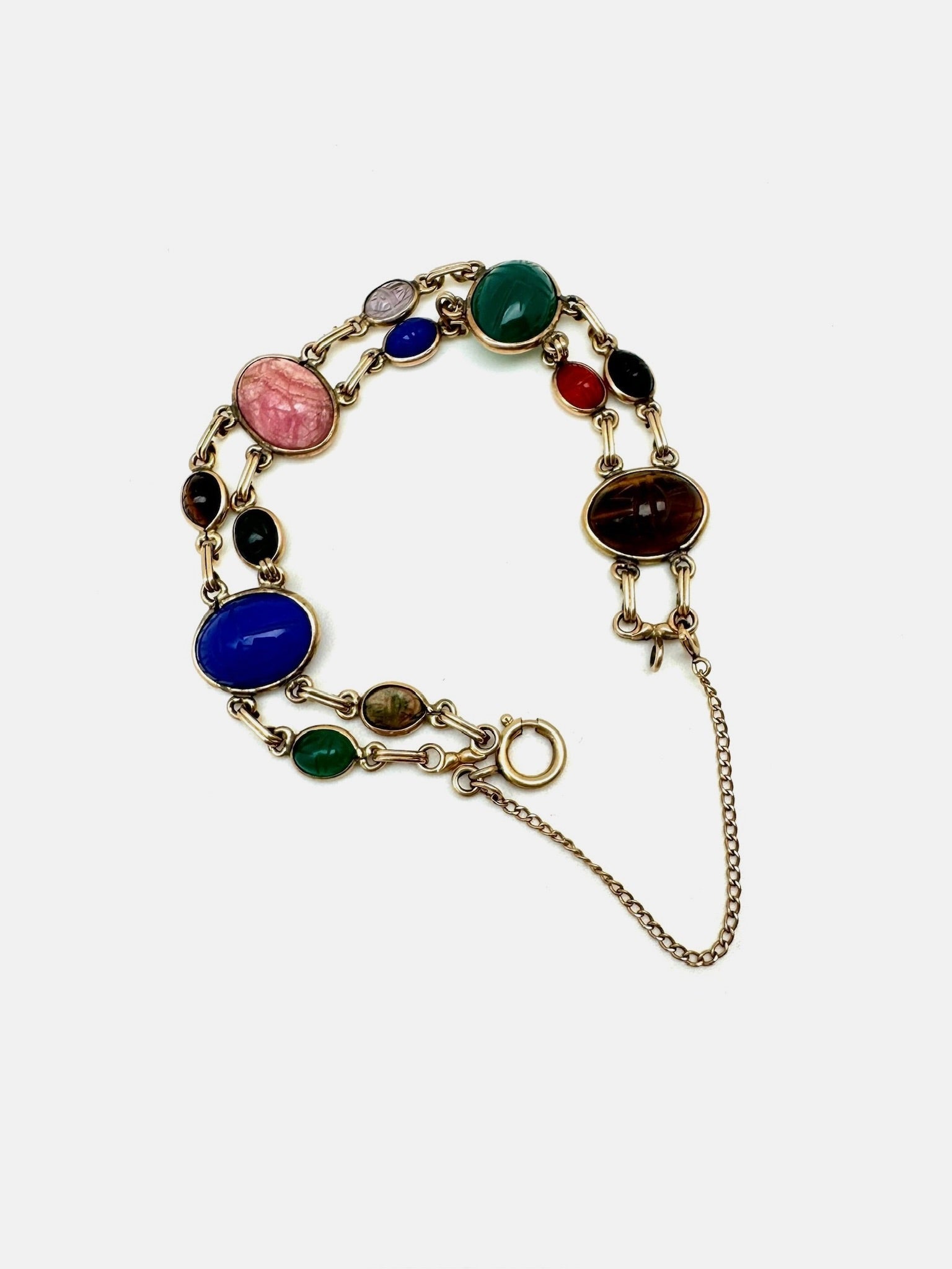 Darlene Double Strand Vintage Scarab Bracelet - Stone Cooper
