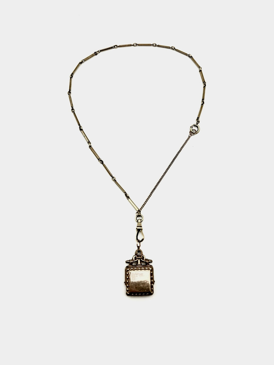 Francine Antique Gold Filled Watchchain Fob Necklace - Stone Cooper