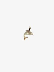 14K Vintage Filigree Dolphin Charm - Stone Cooper