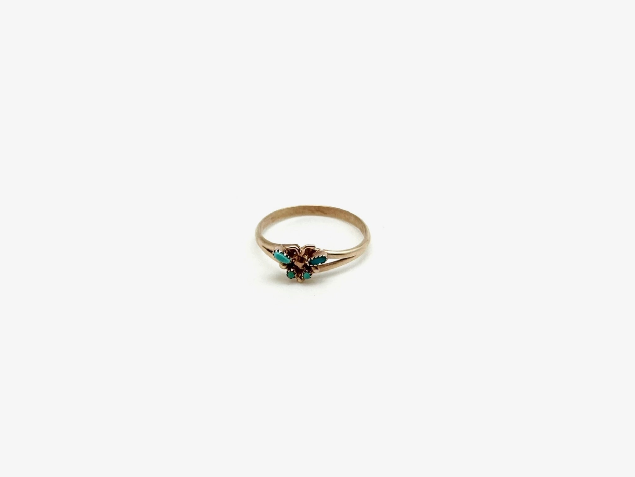 Vintage Turquoise Butterfly Ring 14K (7.5) - Stone Cooper
