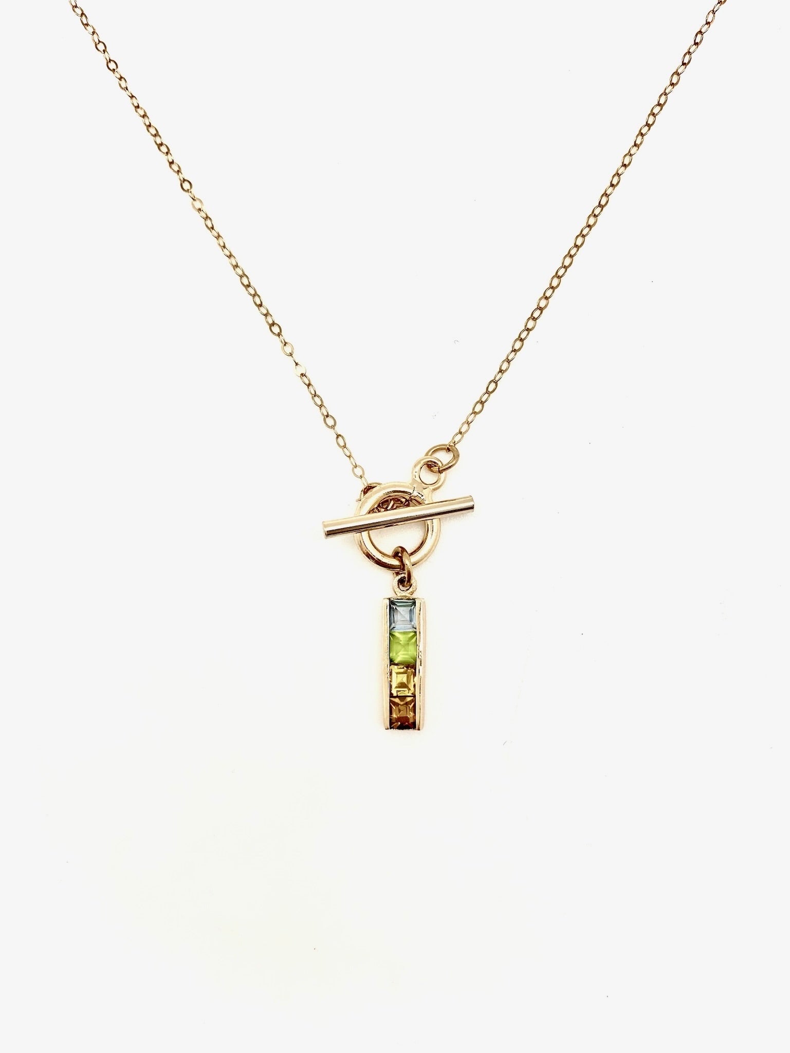 Forever Young Rainbow Gem Toggle Necklace - Stone Cooper