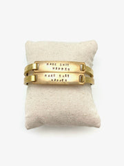 Custom Brass Clip-Cuff - Stone Cooper