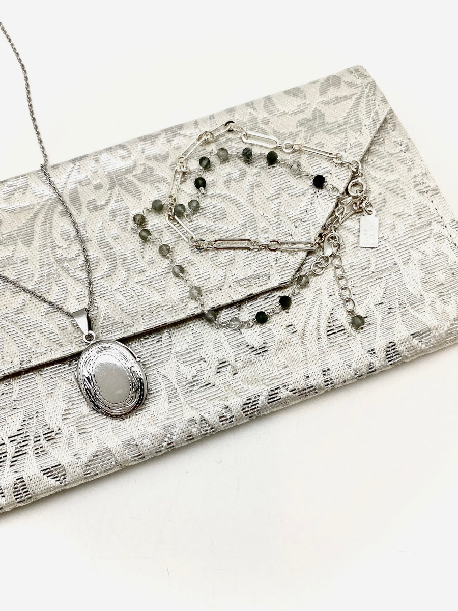 Silver Locket & Bracelets Set - Stone Cooper