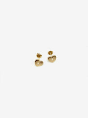 Darla Heart Keyhole 14K Gold Studs - Stone Cooper
