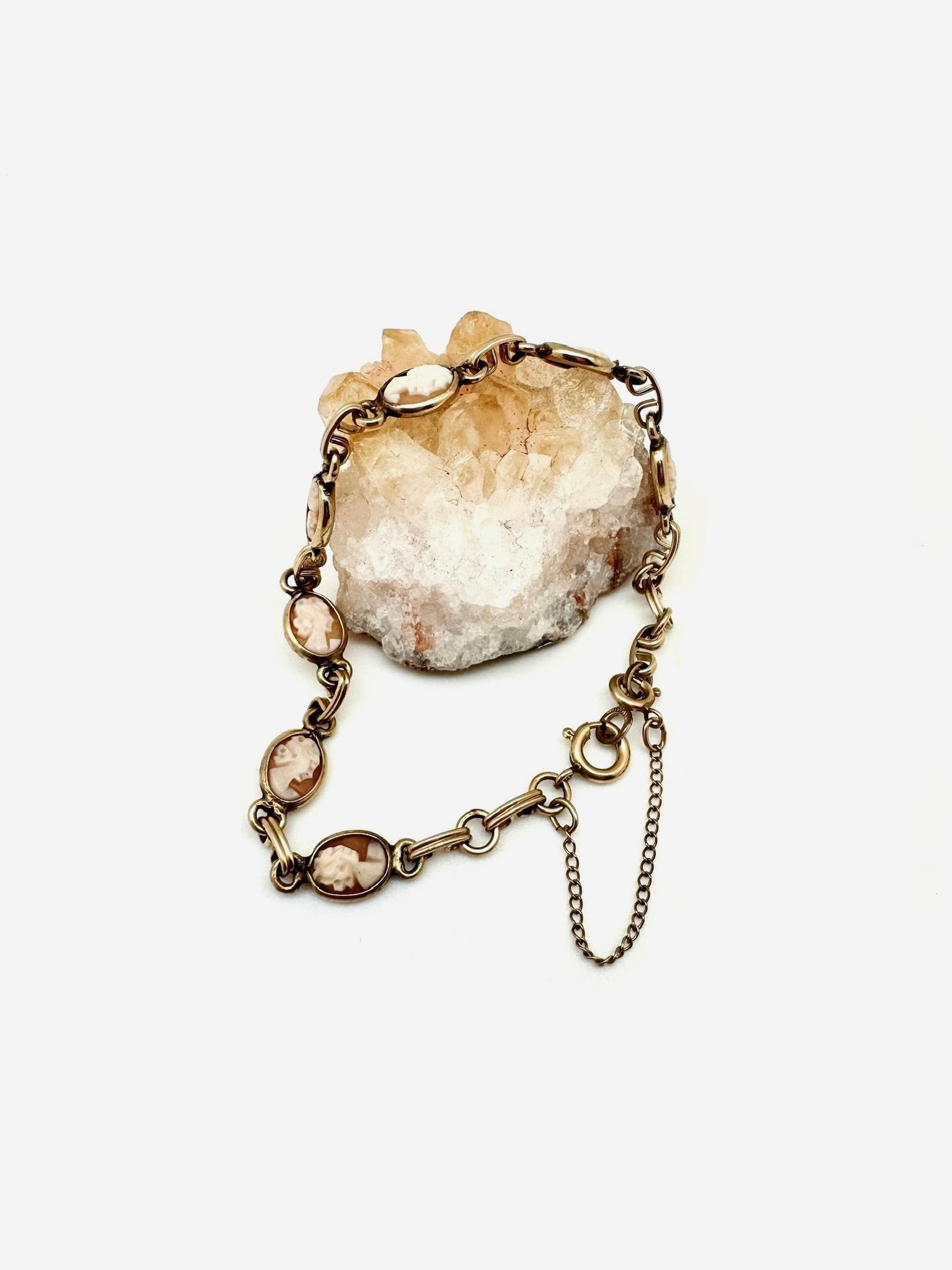 Gladys Antique Cameo Gold Fill Bracelet - Stone Cooper