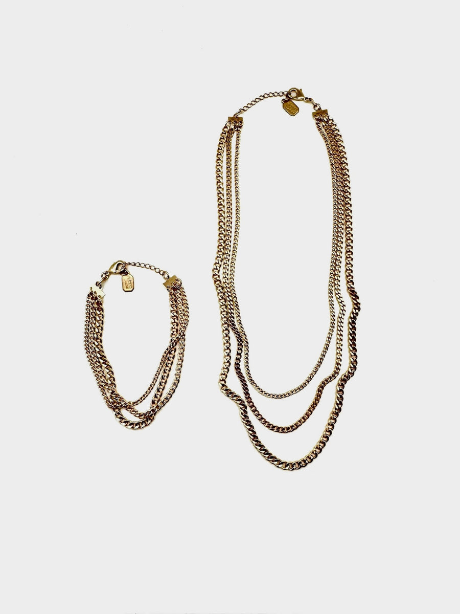 Gold Filled 3-Strand Olivia Necklace - Stone Cooper