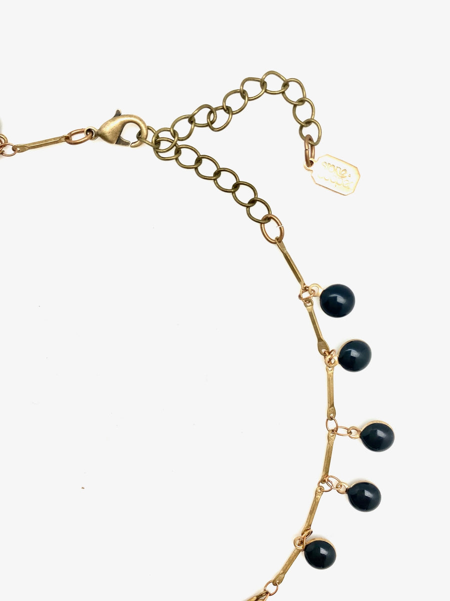 Enameled Fringe Choker - Stone Cooper