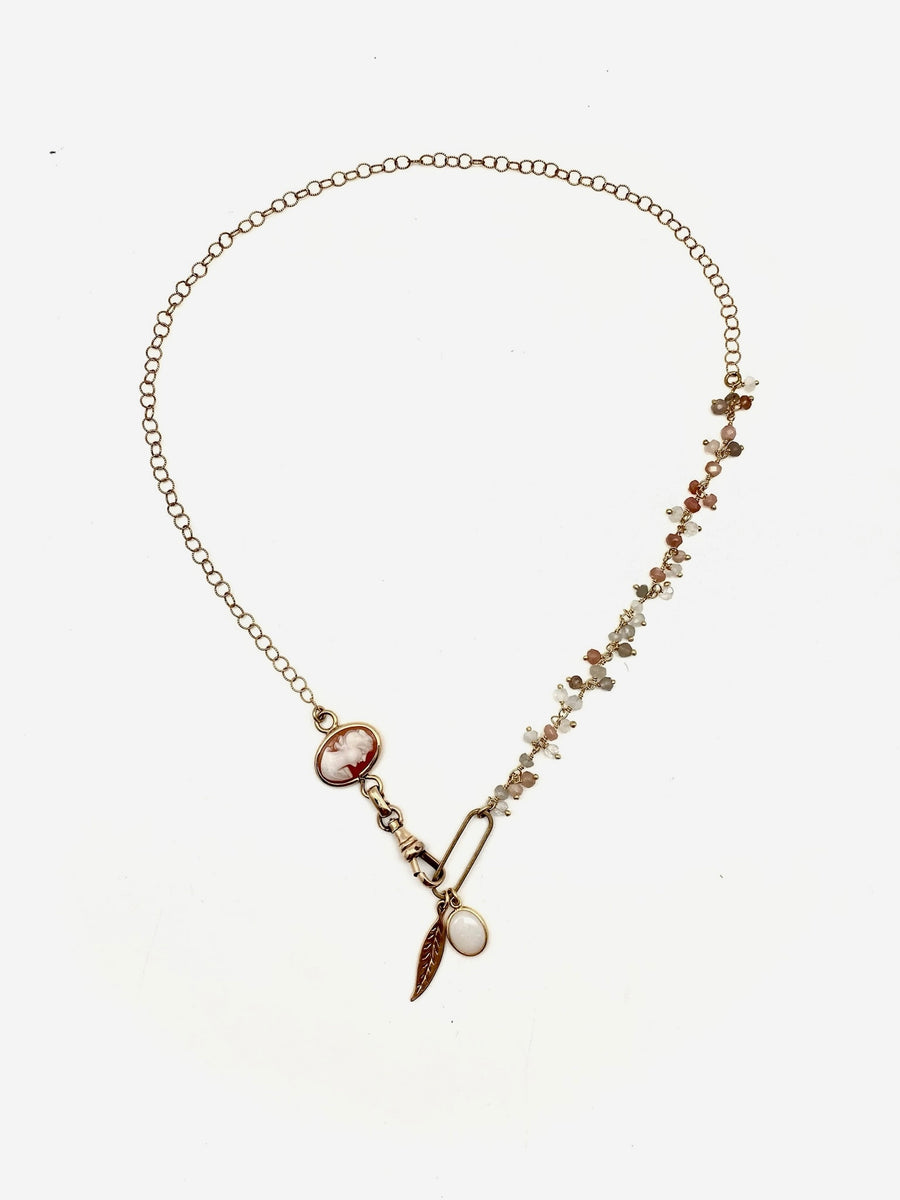 Virginia Cameo Moonstone Necklace - Stone Cooper