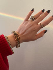 Antique Expansion Bracelet with Gemstones - Stone Cooper