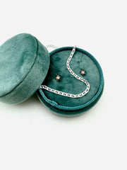 Sylvie Chain & Smoky Quartz Stud Set - Stone Cooper