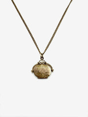 Victorian Engraved Oval Fob Locket - Stone Cooper