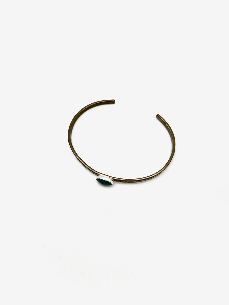 Turquoise Everyday Brass Cuff - Stone Cooper