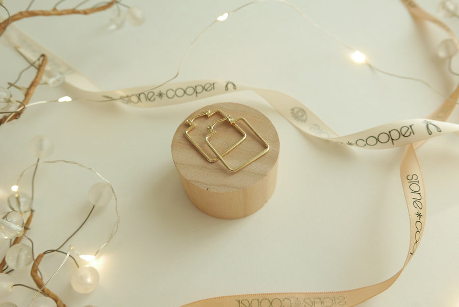 Classic Square Hoops - Stone Cooper