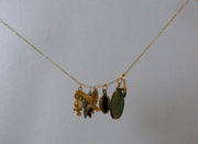 14K Opal Owl Charm with Diamond Eyes - Stone Cooper