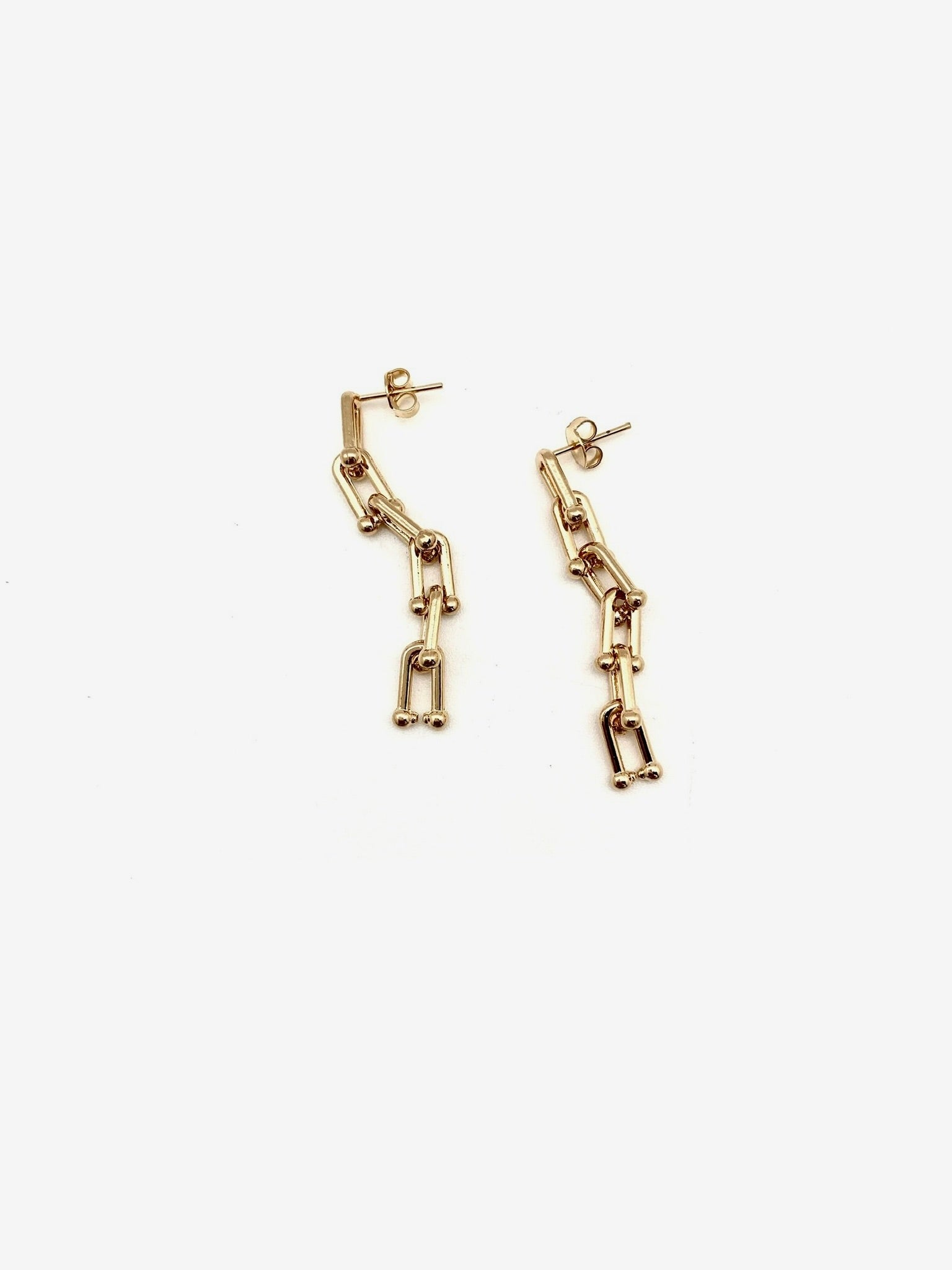 Chain-Link Gold Fill Earrings - Stone Cooper