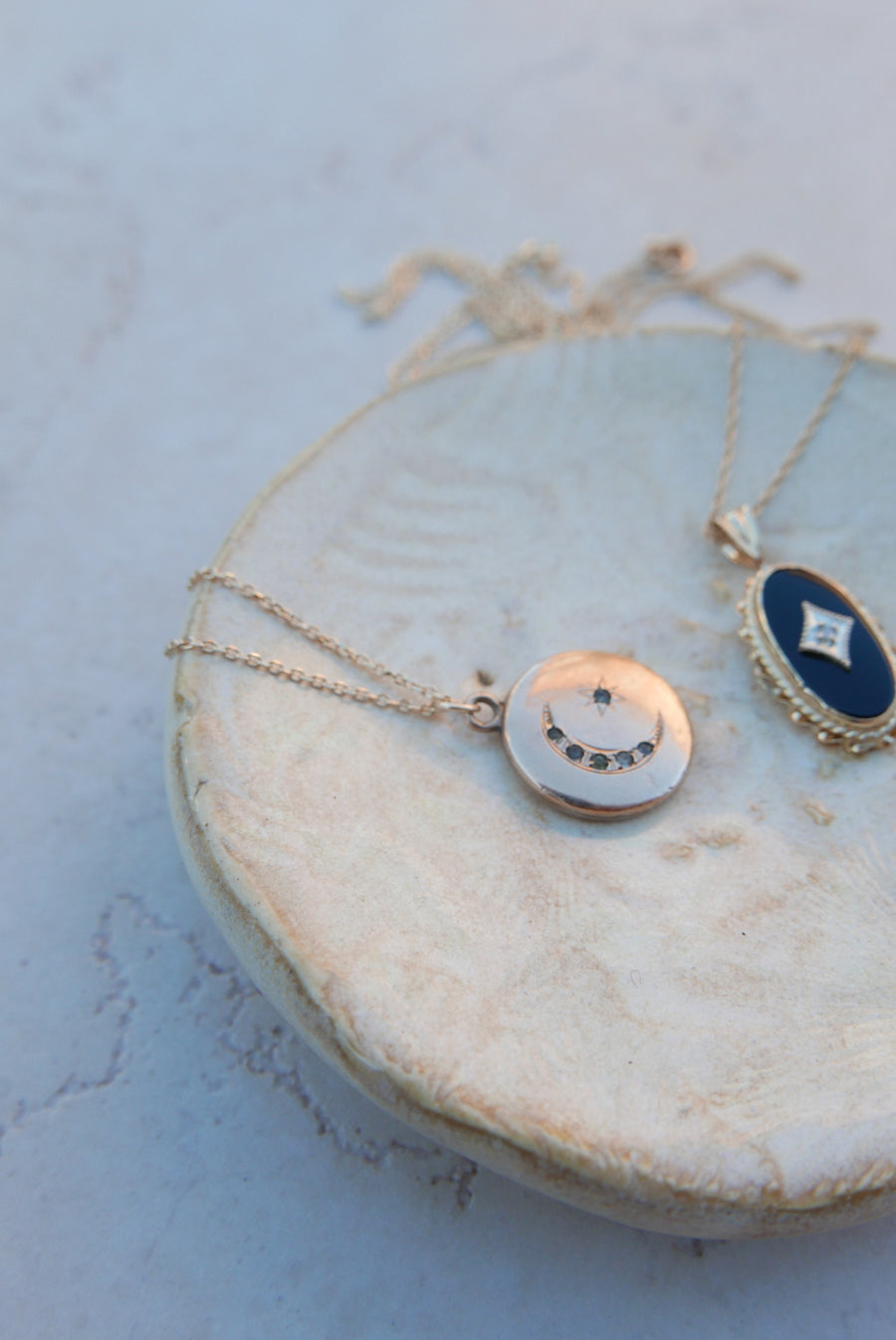 Sigmund Moon Necklace (14K) - Stone Cooper