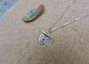 Heart Lock Sterling Silver Toggle Necklace - Stone Cooper
