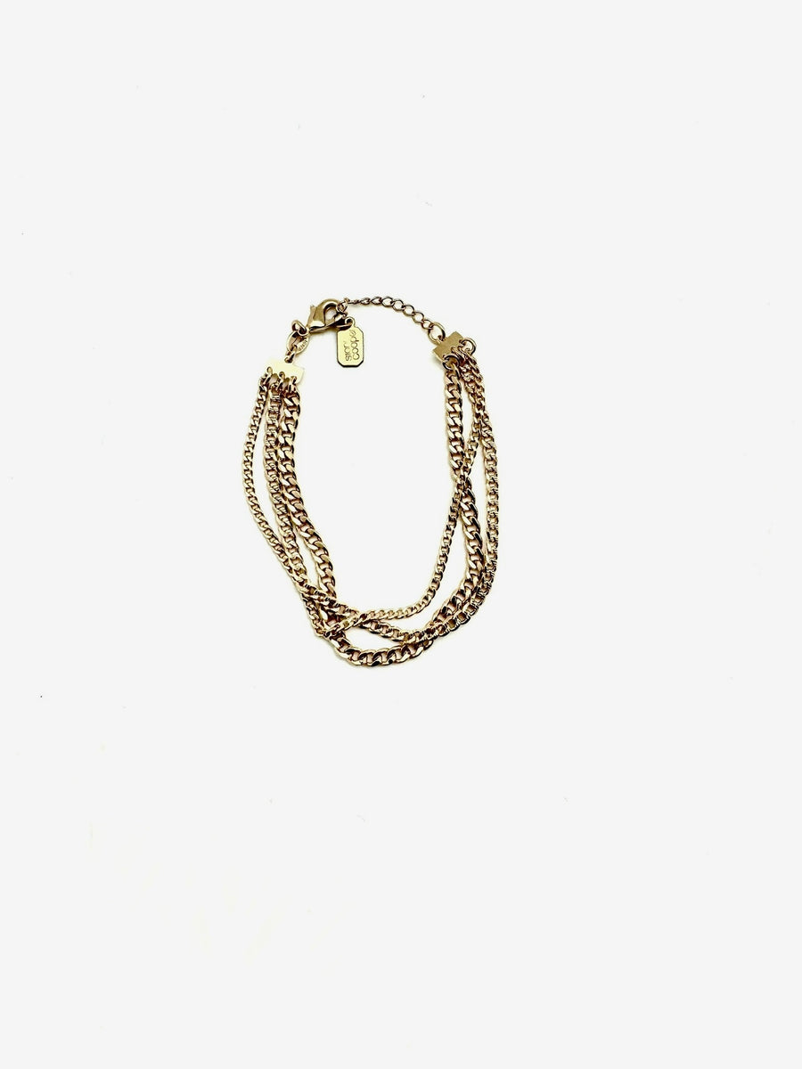 Gold Filled 3-Strand Olivia Bracelet - Stone Cooper