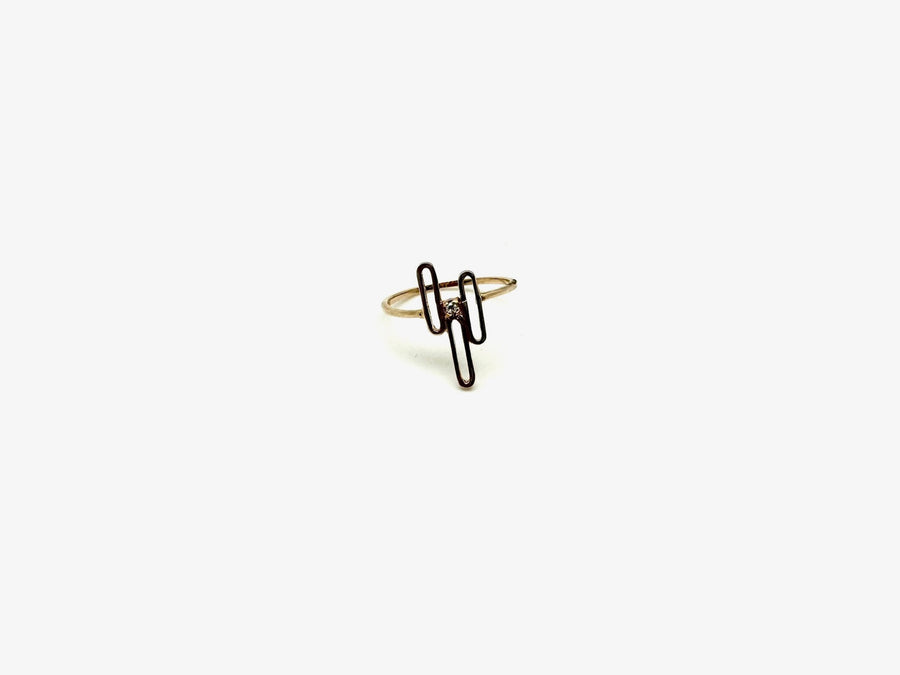 Retro Diamond Cactus 14K  Ring (7) - Stone Cooper