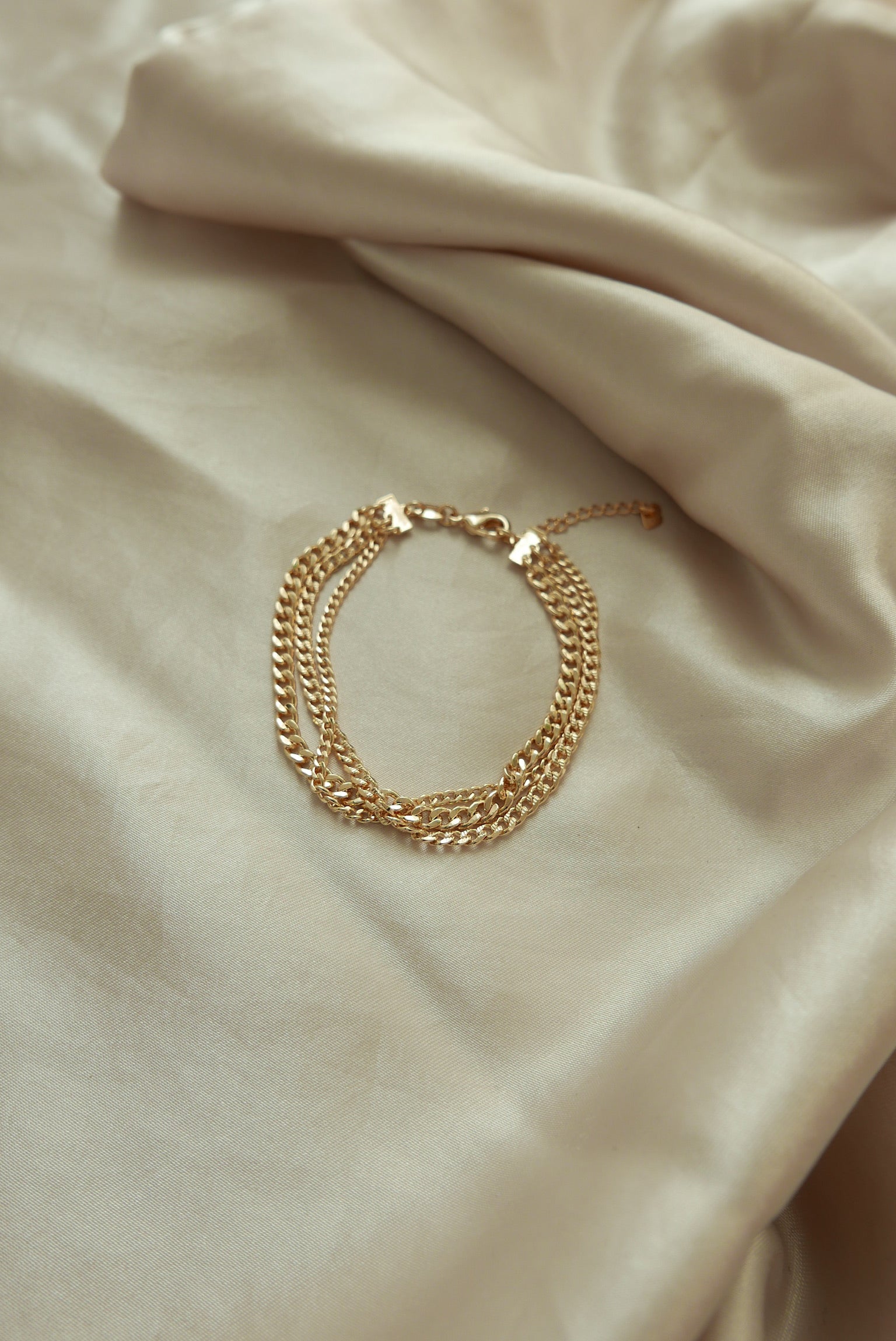 Gold Filled 3-Strand Olivia Bracelet - Stone Cooper