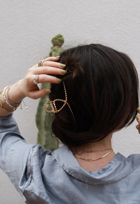Gold Twist Claw Clip - Stone Cooper