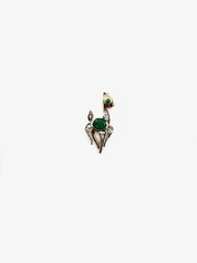 14K Emerald and Diamond Deer Charm - Stone Cooper