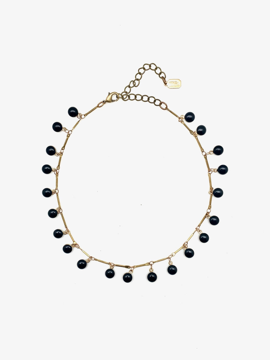 Enameled Fringe Choker - Stone Cooper