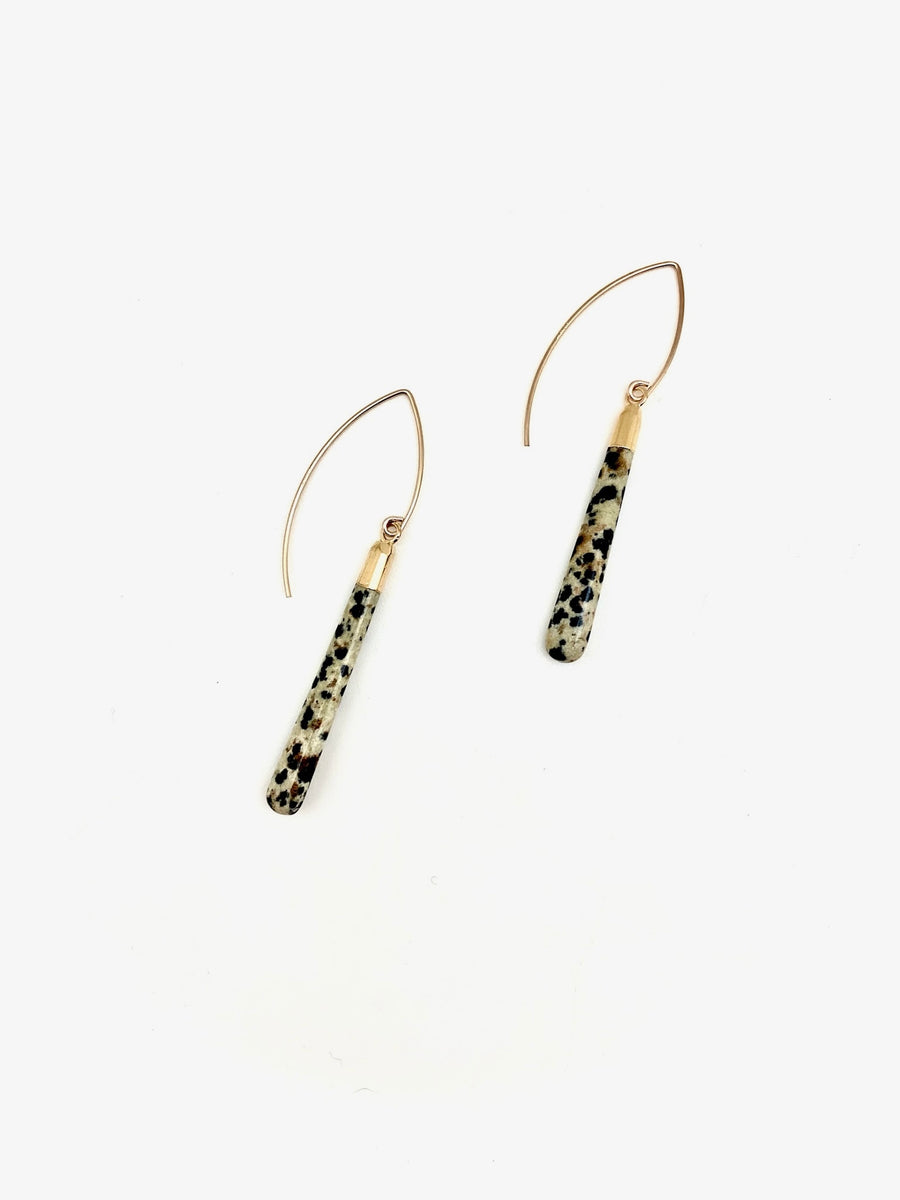 Leopard Jasper Drop Earrings - Stone Cooper
