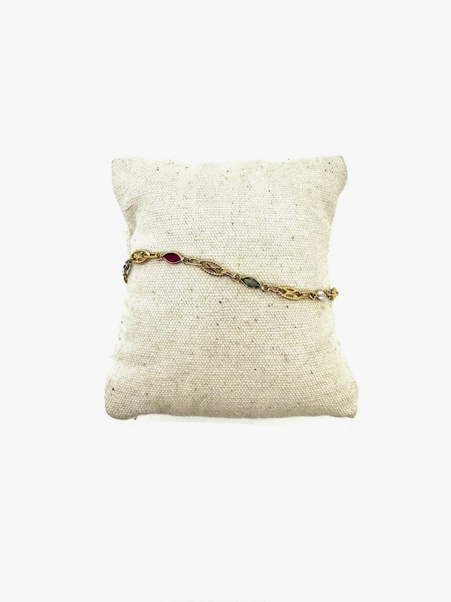 Elsie Vermeil Vintage Gemstone Bracelet - Stone Cooper