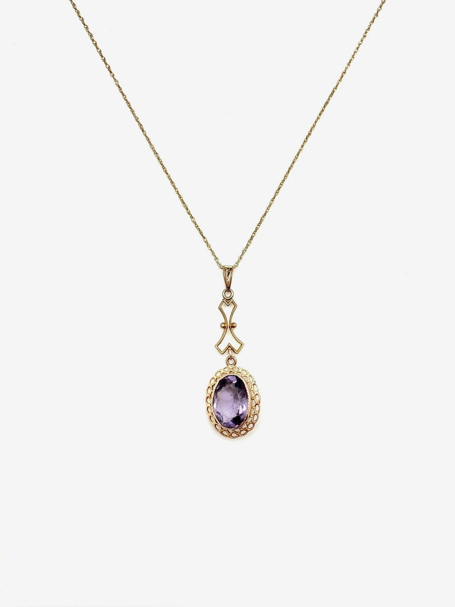 Rebecca Amethyst Necklace (10K) - Stone Cooper