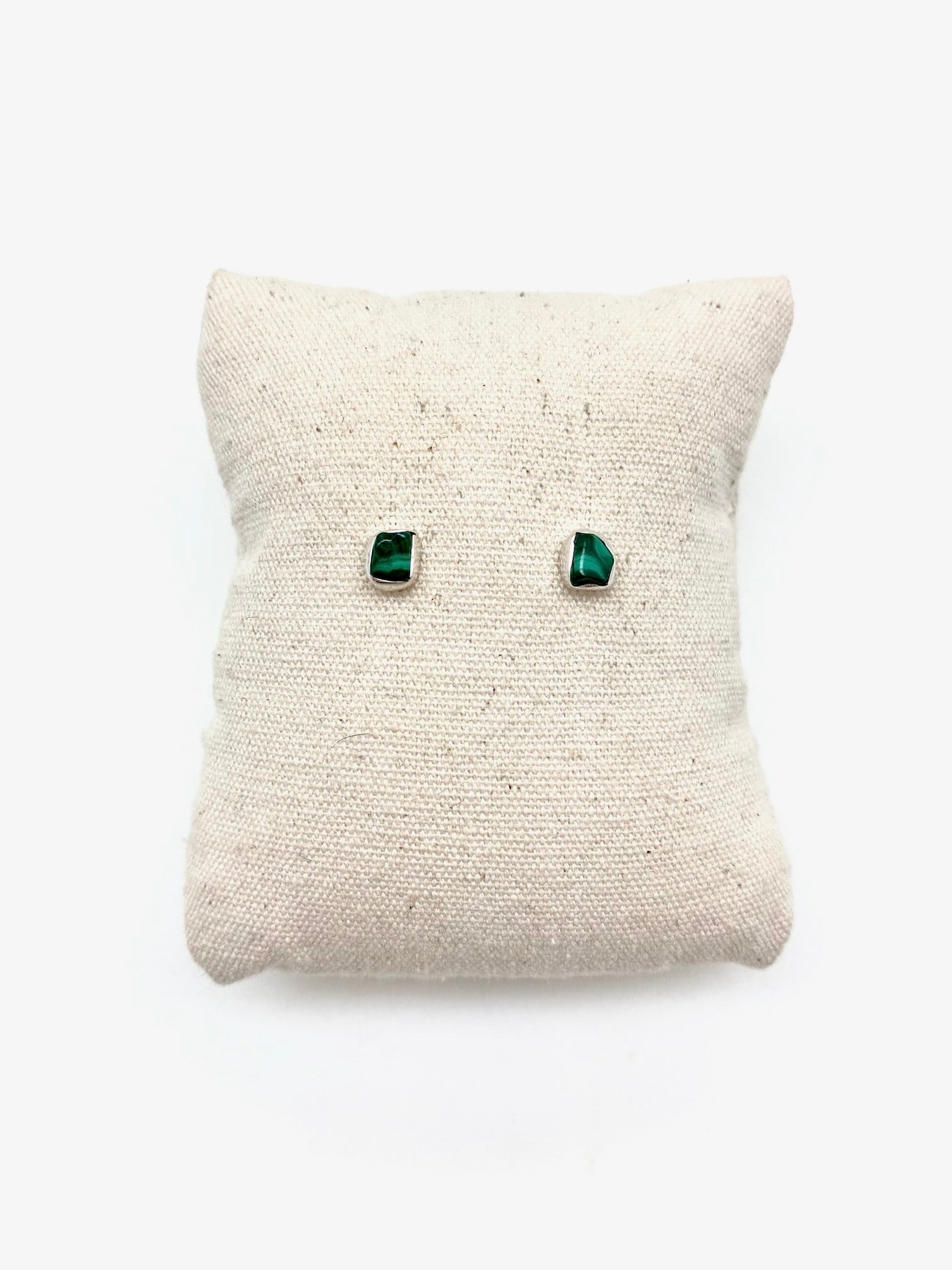 Malachite Moss Studs - Stone Cooper