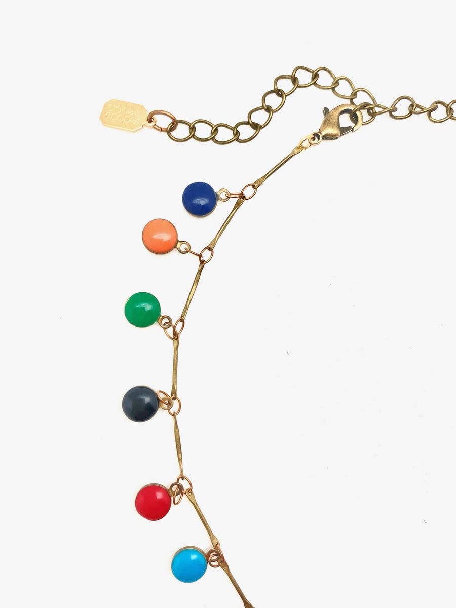 Enameled Fringe Choker - Stone Cooper