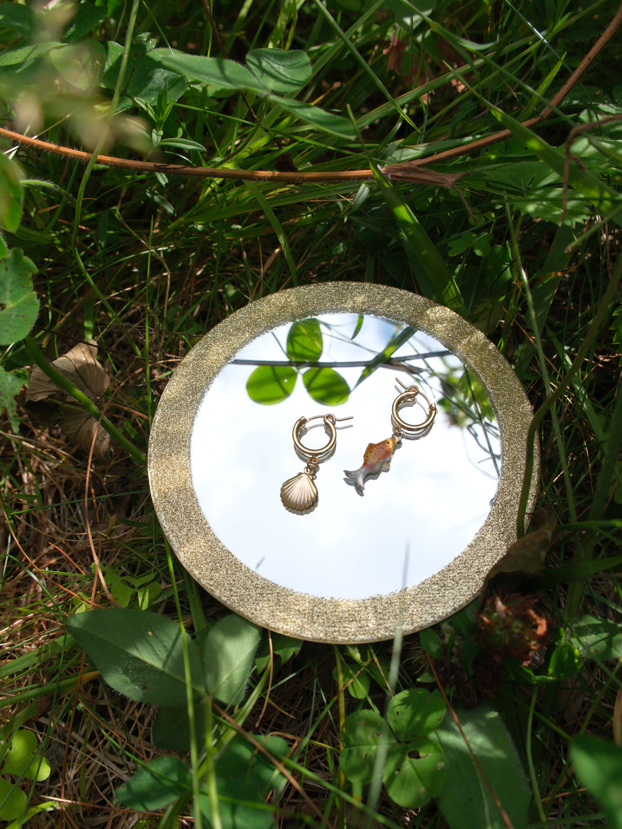 Lucky Fish Hoops (Shell & Fish) - Stone Cooper